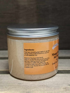 Essential Boutique Mango Butter Salt Scrub With Dead Sea Minerals UK Made 200ml