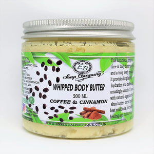 Handmade Body Butter Natural Shea, Cocoa Butter- Coffee & Cinnamon Scent 200 ML