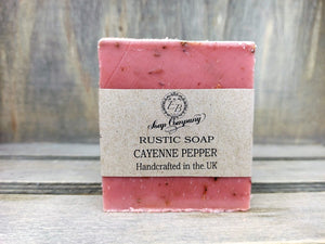 Handmade Artisan Rustic soap Cayenne Pepper Friendly Traditional Soap SLS FREE