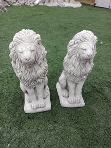 Copy of Pair of Large Lions Statue Stone Concrete Natural Stone