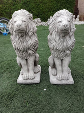Load image into Gallery viewer, Copy of Pair of Large Lions Statue Stone Concrete Natural Stone
