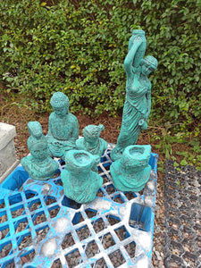 Verdigris Finish Statues - Sculpture Stone Garden Ornament Art