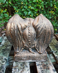 Antique Gold Gargoyle Stone Statue Garden Ornament Gothic Gremlin