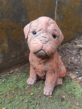 Load image into Gallery viewer, Terracotta Statue Of A Puppy Pug Dog Garden Ornament Reconstituted Stone
