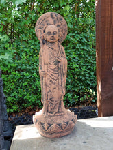 Load image into Gallery viewer, Buddha Tall Stone Statue French Teracotta Garden Ornament Zen Reconstituted Aged Stone Finish
