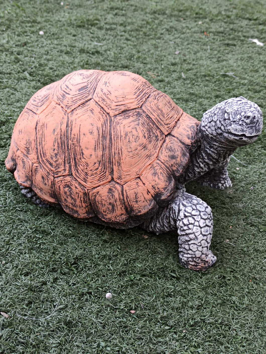 Turtle Stone Statue Garden Ornament Tortoise French Teracotta Reconstituted Stone Aged Finish