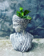 Load image into Gallery viewer, Athena and Apollo  Bust Statue  Flower pot  Lady Greek Goddess Sculpture Stone Garden Ornament Art

