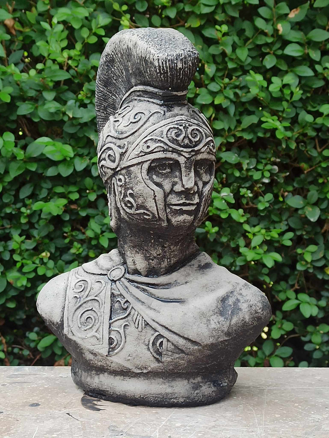 Black Wash STONE GARDEN Statue Of A Roman Centurion