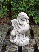 Load image into Gallery viewer, STONE GARDEN DRAGON Gothic Mythical Decor CONCRETE ORNAMENT Stone Colour
