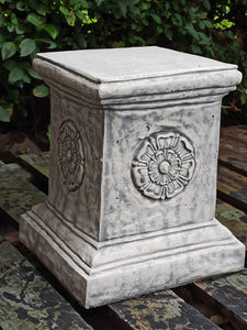 GARDEN SQUARE ROMAN  PLINTH PEDESTAL Aged Stone / STAND ORNAMENT STATUE STAND 27KG