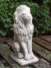 Load image into Gallery viewer, Upright Large Lion Statue Stone Concrete Animal Garden Ornament Stone Finish
