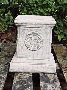 GARDEN SQUARE ROMAN  PLINTH PEDESTAL Aged Stone / STAND ORNAMENT STATUE STAND 27KG