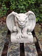 Load image into Gallery viewer, Gargoyle Stone Garden Ornament Gothic Gremlin Reconstituted Aged Stone Finish

