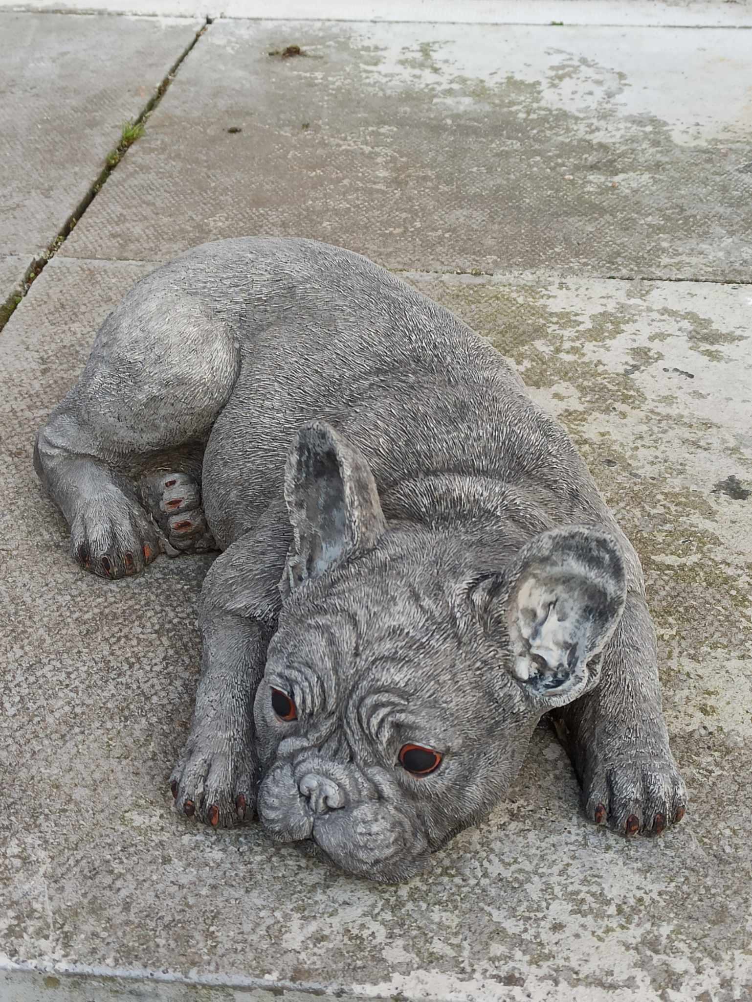 Stone French Bulldog Statue Frenchie Puppy Large Solid Statue Amazing EB Soap Company