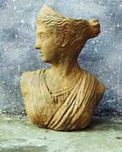 Load image into Gallery viewer, Limestone  Athena and Apollo  Bust Statue  Flower pot  Lady Greek Goddess Sculpture Stone Garden Ornament Art
