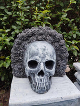 Load image into Gallery viewer, concrete skull day of the dead dia de muertos garden ornament art stone statue

