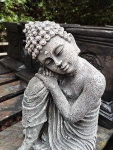 Young Buddha  Stone Statue Garden Ornament Concrete Zen Reconstituted Stone