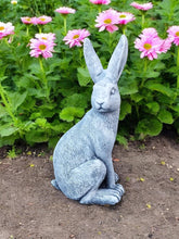 Load image into Gallery viewer, Concrete Statue small rabbit Stone Ornament Garden Decor 24cm tall
