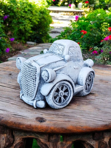 Concrete Statue Car A Stone Ornament Garden Decor 11cm tall