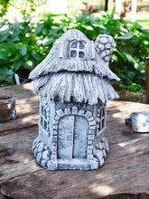 Load image into Gallery viewer, Concrete Statue Large pixie house Stone Ornament Garden Decor 34x23 cm
