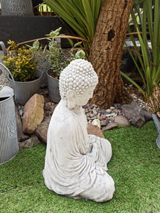 Buddha Meditating Stone Statue Garden Ornament Zen Reconstituted Stone Finish