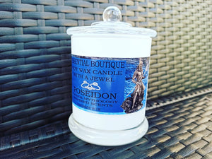 POSEIDON Candle with a jewel Inside Essential Boutique Imperial Gods Scent