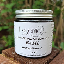 Load image into Gallery viewer, Basil Herbal Healing Ointment 120 ml jar antimicrobial pain relief Tulsi Salve
