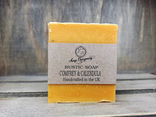 Load image into Gallery viewer, Handmade Artisan soap Comfrey &amp; Calendula Friendly Traditional Soap SLS FREE vegan
