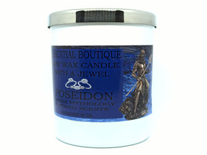 POSEIDON Candle with a jewel Inside Essential Boutique Imperial Gods Scent