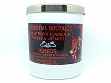 Load image into Gallery viewer, Candle with a jewel Inside Essential Boutique Jewel Candle -ARES Greek Gods
