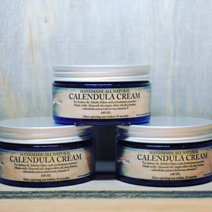 Handmade All natural Calendula Cream for babies & adults skin rash eczema 100 ML