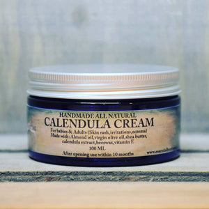 Handmade All natural Calendula Cream for babies & adults skin rash eczema 100 ML