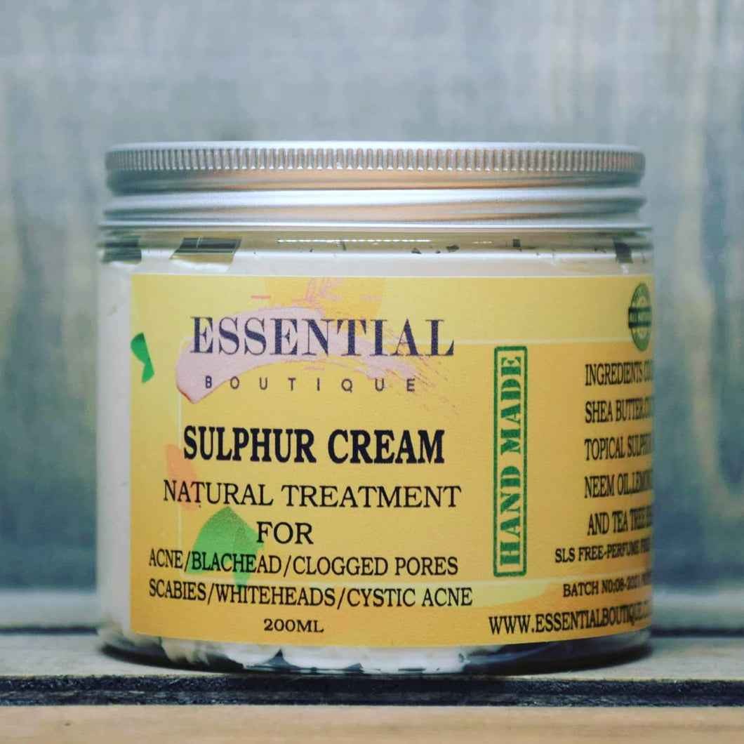 Sulfur Ointment sulphur cream acne blackhead spot zit handmade treatment 200ml