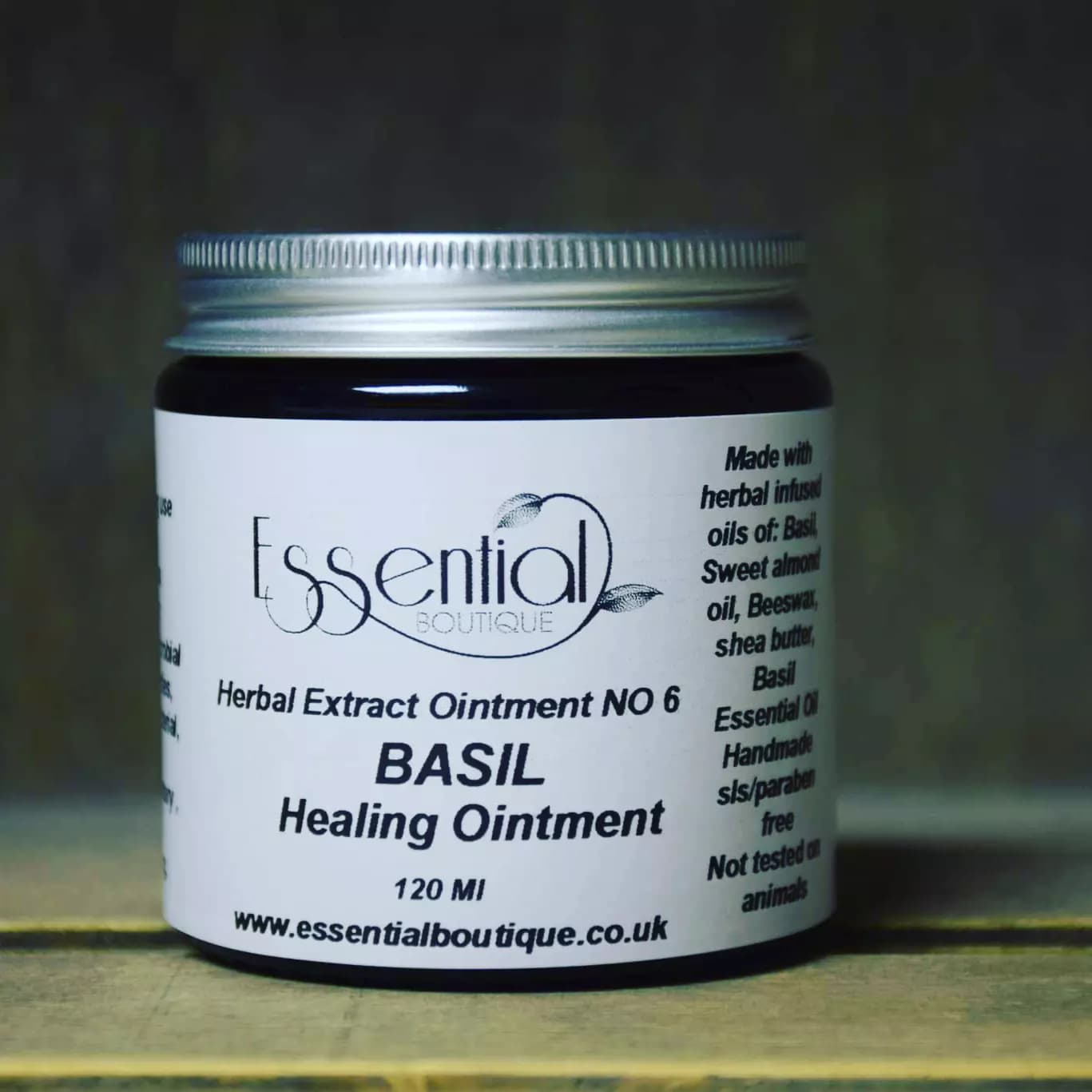 Basil Herbal Healing Ointment 120 ml jar antimicrobial pain relief