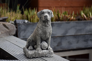Stone Statue Of A Dog Labrador Retriever Garden Ornament Reconstituted Stone