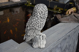 Owl Stone Statue Garden Ornament Concrete Barn Owl Reconstituted Stone