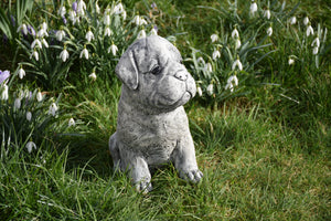 Stone Statue Of A Puppy Pug Dog Garden Ornament Reconstituted Stone