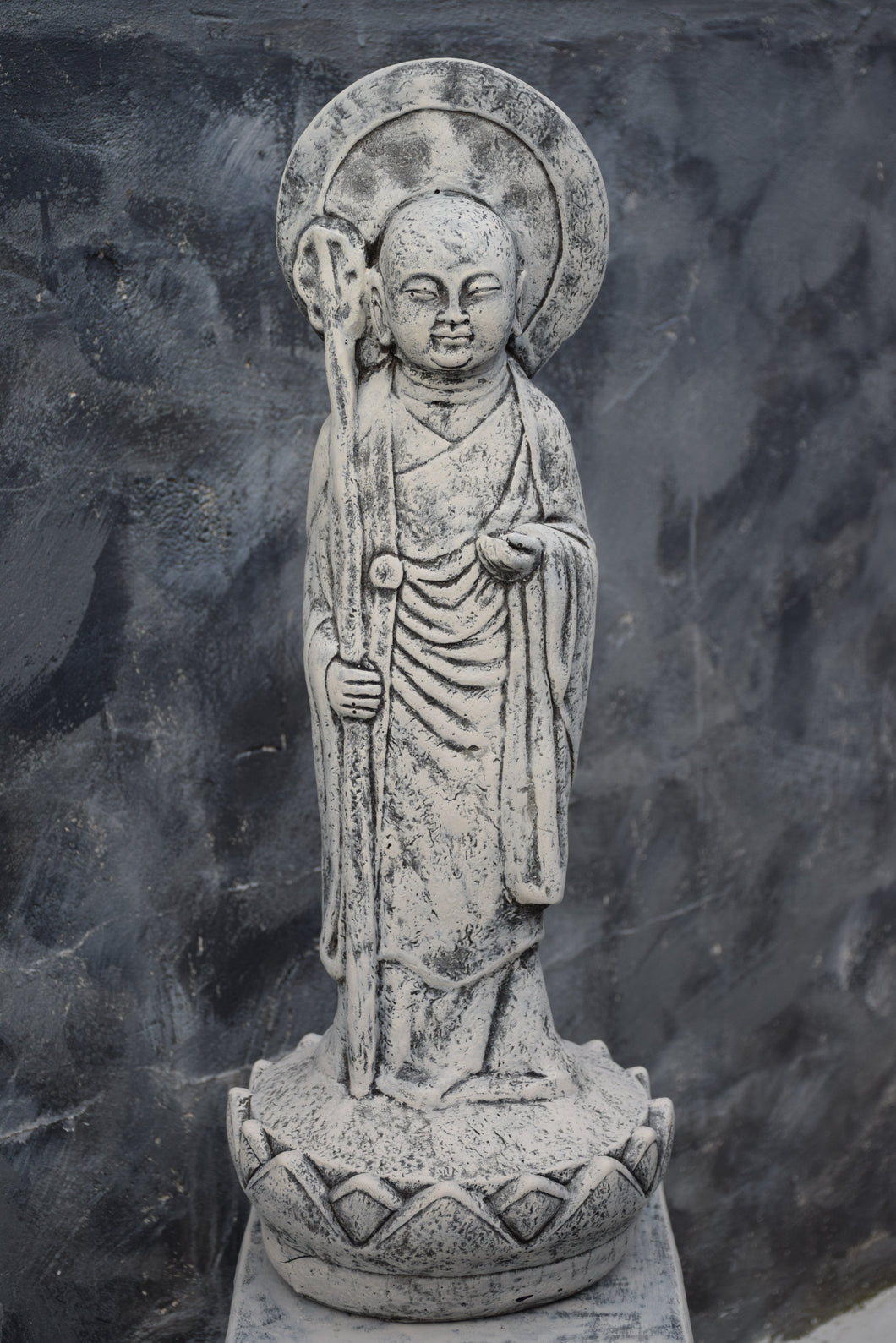 Buddha Tall Stone Statue Garden Ornament Concrete Zen Reconstituted Stone