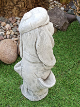 Load image into Gallery viewer, Stone Garden Ornament Old Dog Statue Solid Frost Proof Concrete Stone Finish
