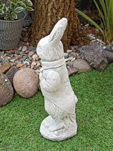 Load image into Gallery viewer, STONE GARDEN RABBIT MOON GAZING HARE GARDEN ORNAMENT Aged Stone Finish

