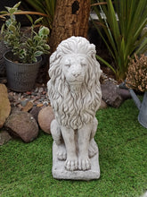 Load image into Gallery viewer, Upright Large Lion Statue Stone Concrete Animal Garden Ornament Stone Finish
