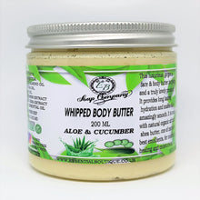 Load image into Gallery viewer, Handmade body butter Face and Body Cream Aloe vera &amp; Cucumber 200 ml
