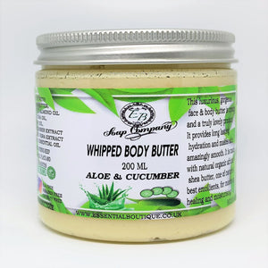 Handmade body butter Face and Body Cream Aloe vera & Cucumber 200 ml