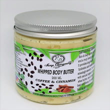 Load image into Gallery viewer, Handmade Body Butter Natural Shea, Cocoa Butter- Coffee &amp; Cinnamon Scent 200 ML

