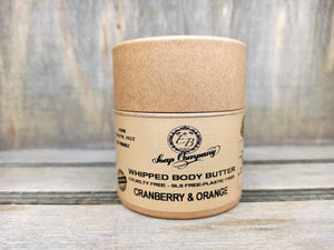Homemade body butter Cranberry & Orange eco friendly packaging Vegan Plastic Free