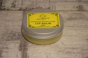 Lemongrass & Sweet orange Lip Balm - all natural, XL size 50 ml, vegan