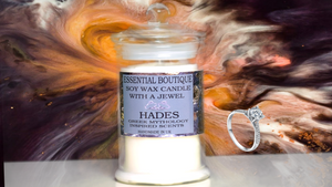 Candle with a jewel Inside Essential Boutique Jewel Candle -HADES Greek Gods